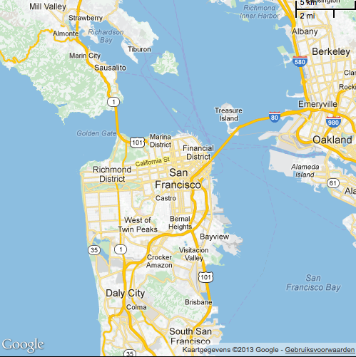 Vector Map San Francisco - Livingstone style